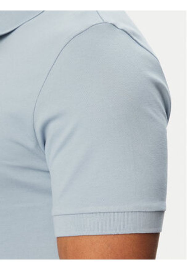 BOSS Polo Passenger 50507803 Niebieski Slim Fit. Typ kołnierza: polo. Kolor: niebieski. Materiał: bawełna