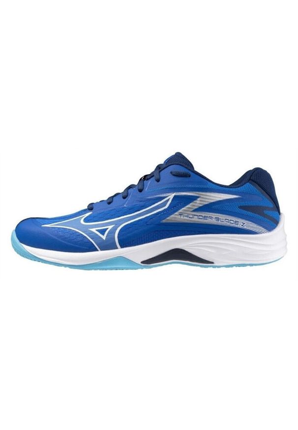 Damskie buty halowe Mizuno Thunder Blade Z. Kolor: biały, wielokolorowy, niebieski. Sport: siatkówka