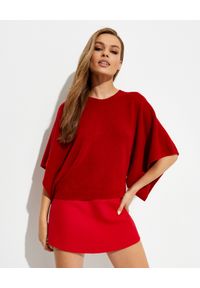 VALENTINO - Czerwony sweter z kaszmirem. Kolor: czerwony. Materiał: kaszmir. Styl: elegancki