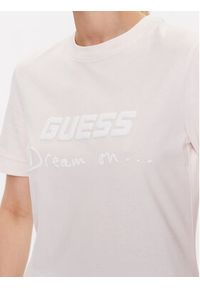 Guess T-Shirt Dalya V3GI05 I3Z14 Beżowy Regular Fit. Kolor: beżowy. Materiał: bawełna