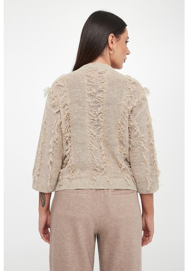 Sweter damski lniany PESERICO. Materiał: len