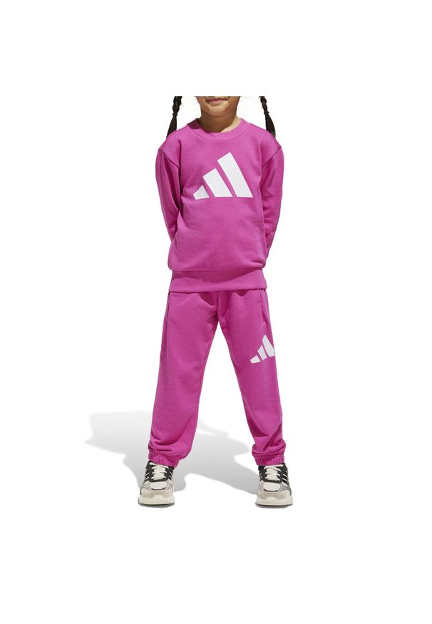 Adidas - Dres Essentials Rozmiar 3-4 L Różowy - JC9728. Okazja: na uczelnię. Kolor: różowy. Materiał: dresówka