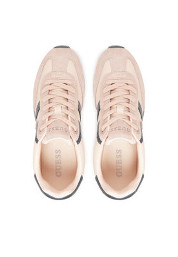 Guess Sneakersy FLTSAP LEA12 Różowy. Kolor: różowy. Materiał: skóra