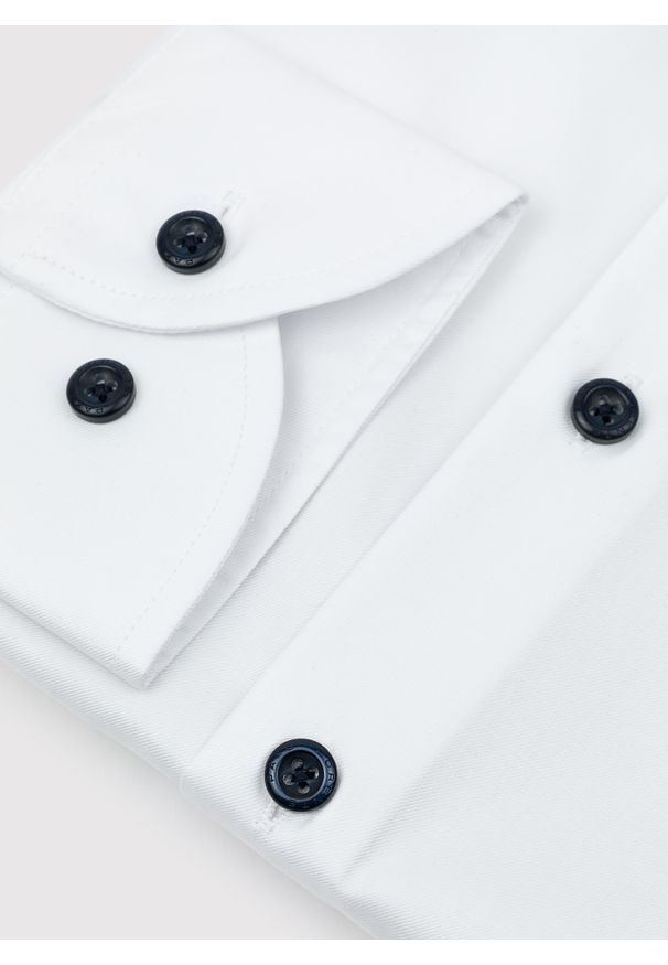 PAKO LORENTE – Biała koszula męska z bawełny P24SP-1X-036-B-S - Pako Lorente. Okazja: na ślub cywilny, na wesele. Kolor: biały. Materiał: bawełna. Styl: elegancki