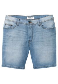 Wygodne długie szorty dżinsowe ze stretchem Regular Fit bonprix niebieski "bleached”. Kolor: niebieski. Długość: długie #1