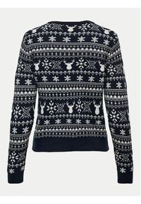 only - ONLY Sweter Xmas Winter 15327601 Granatowy Regular Fit. Kolor: niebieski. Materiał: syntetyk #4