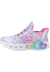 skechers - Buty do chodzenia dla dzieci Skechers Infinite Heart Light. Kolor: fioletowy. Materiał: syntetyk, materiał. Szerokość cholewki: normalna. Model: Skechers Sport. Sport: turystyka piesza