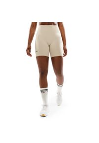SIROKO - Damskie bezszwowe krótkie legginsy kolarki treningowe Fitness Siroko Dynamic. Kolor: beżowy. Materiał: tkanina, materiał. Długość: krótkie. Sport: fitness