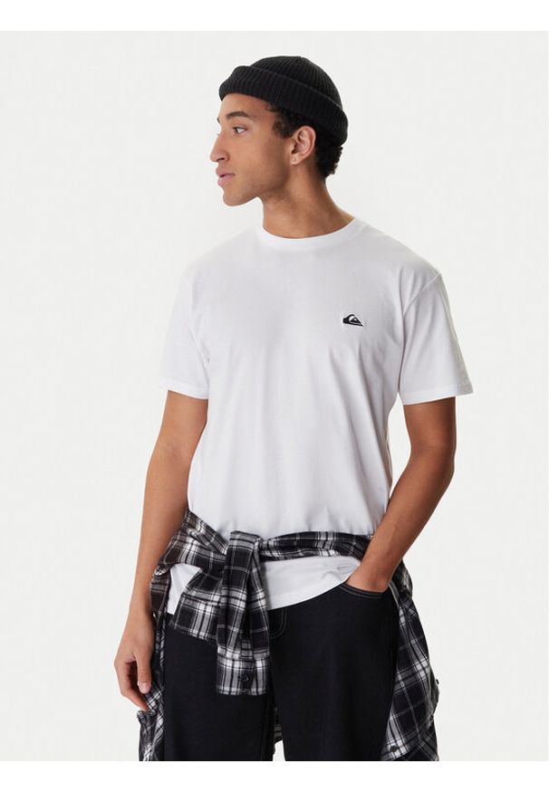 Quiksilver T-Shirt EQYZT07711 Biały Regular Fit. Kolor: biały. Materiał: bawełna