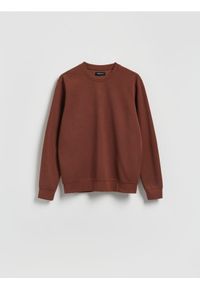 Reserved - Bluza regular z bawełną - brązowy. Kolor: brązowy. Materiał: bawełna #1