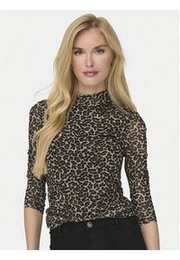 only - ONLY Bluzka Erica 15141298 Brązowy Regular Fit. Kolor: brązowy. Materiał: syntetyk #6