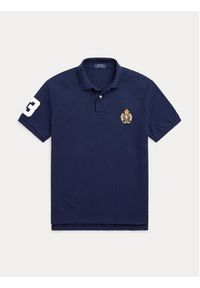 Polo Ralph Lauren Polo 710935534002 Granatowy Custom Slim Fit. Typ kołnierza: polo. Kolor: niebieski. Materiał: bawełna