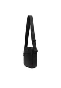 TOMMY HILFIGER - Tommy Hilfiger Saszetka Th Woven Mini Reporter AM0AM14095 Czarny. Kolor: czarny. Materiał: skóra #5