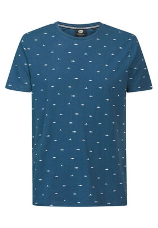 Petrol Industries T-Shirt M-1030-TSR657 Niebieski Regular Fit. Kolor: niebieski. Materiał: bawełna