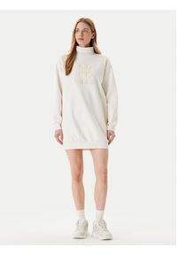 Guess Sukienka codzienna V5YK07 KCX22 Écru Regular Fit. Okazja: na co dzień. Materiał: syntetyk. Typ sukienki: proste. Styl: casual