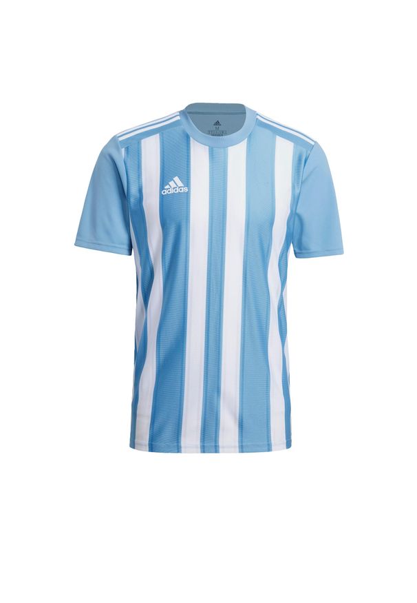 Adidas - Koszulka męska adidas Striped 21 Jersey. Kolor: biały, wielokolorowy, niebieski. Materiał: jersey. Sport: piłka nożna