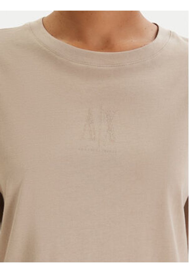 Armani Exchange Sukienka codzienna XW000825 AF10356 U6223 Beżowy Regular Fit. Okazja: na co dzień. Kolor: beżowy. Materiał: bawełna. Typ sukienki: proste. Styl: casual