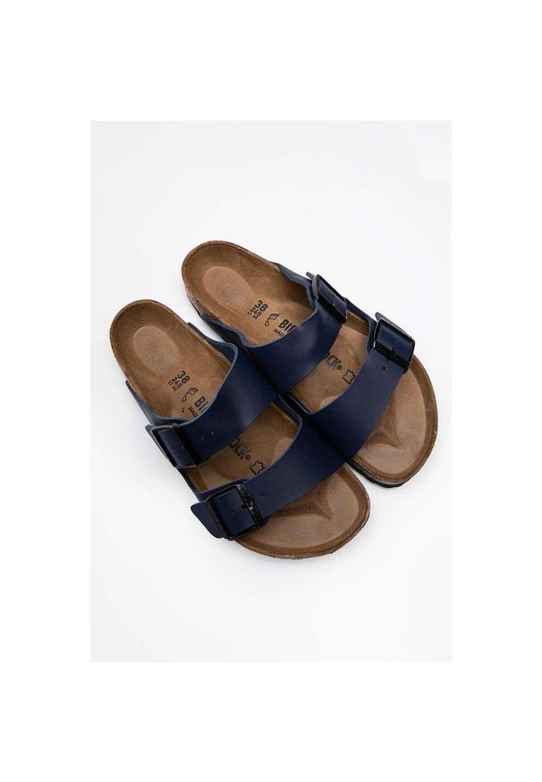 Klapki turystyczne uniseks Birkenstock Arizona 751. Kolor: wielokolorowy, niebieski, brązowy. Materiał: materiał, skóra, syntetyk