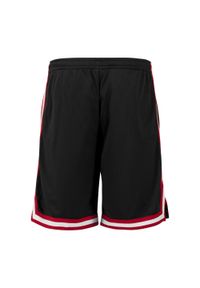 Urban Classics - Shorty Męskie Siatka Paski. Kolor: czarny, biały, czerwony, wielokolorowy. Wzór: paski. Sport: turystyka piesza #1