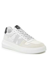 Calvin Klein Jeans Sneakersy Basket Cupsole Low Lth Mono YW0YW00876 Biały. Kolor: biały #6