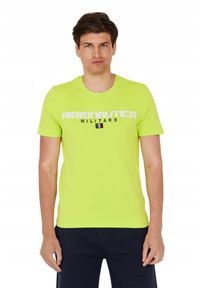 Aeronautica Militare - AERONAUTICA MILITARE Zielony bawełniany t-shirt męski, Rozmiar L. Kolor: zielony. Materiał: bawełna. Długość rękawa: krótki rękaw. Długość: krótkie. Wzór: haft #3