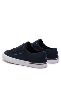 TOMMY HILFIGER - Tommy Hilfiger Tenisówki Corporate Vulc Canvas FM0FM04954 Granatowy. Kolor: niebieski