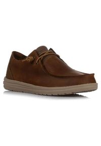 skechers - Buty do chodzenia męskie Skechers Melson Ramilo. Kolor: brązowy. Materiał: guma, tkanina. Sport: turystyka piesza, fitness