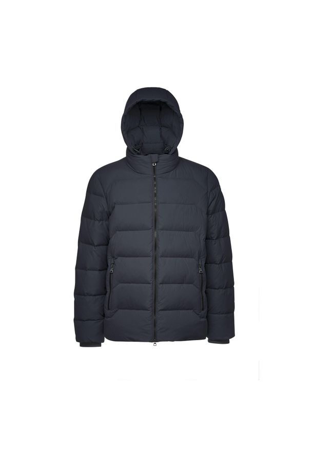 Kurtka puchowa z kapturem Geox Elver. Typ kołnierza: kaptur. Kolor: niebieski. Materiał: puch. Sezon: zima