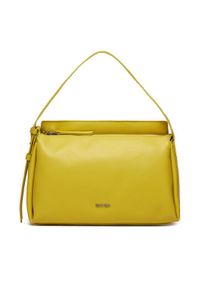 Calvin Klein Torebka Gracie Shoulder Bag K60K611661 Żółty. Kolor: żółty. Materiał: skórzane