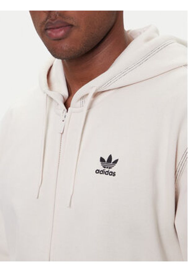 Adidas - adidas Bluza Essentials Trefoil JW0968 Écru Regular Fit. Materiał: bawełna