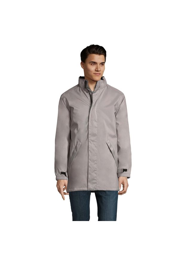 SOL'S - Kurtka Unisex Dla Dorosłych Robyn Z Wyściełaną Podszewką. Kolor: szary. Materiał: puch. Sport: turystyka piesza