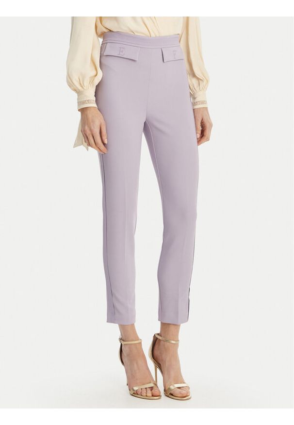 Elisabetta Franchi Spodnie materiałowe PA-170-61E2-V290 Fioletowy Regular Fit. Kolor: fioletowy. Materiał: syntetyk