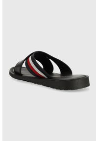 TOMMY HILFIGER - Tommy Hilfiger klapki HILFIGER CRISS CROSS SANDAL męskie kolor czarny FM0FM04457. Kolor: czarny. Materiał: materiał, skóra, guma #3