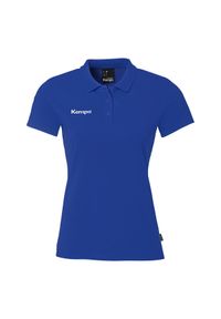 KEMPA - Damska koszulka polo Kempa Classic. Typ kołnierza: polo. Kolor: niebieski, czarny, wielokolorowy. Wzór: haft, napisy
