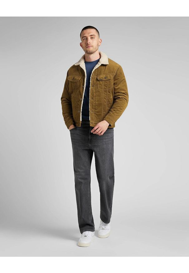 Lee - LEE SHERPA JACKET MĘSKA KURTKA PRZEJŚCIOWA TUMBLEWEED L87AQEDH 112321555