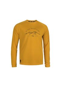 ROCDAY - Koszulka rowerowa MTB męska Rocday Jersey Mount. Kolor: żółty. Materiał: jersey