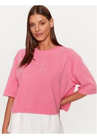 Adidas - adidas T-Shirt ALL SZN Fleece Washed IK4262 Różowy Loose Fit. Kolor: różowy. Materiał: bawełna