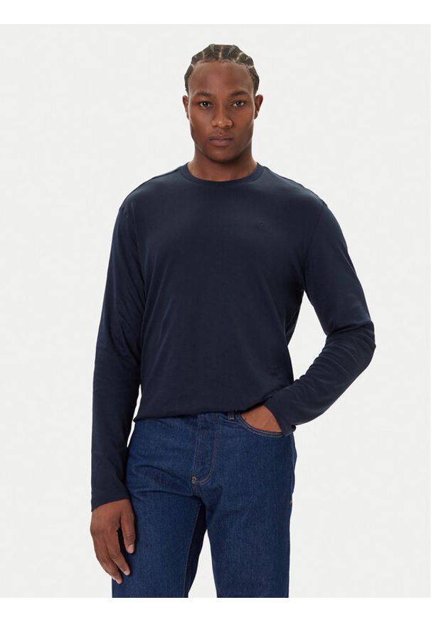 Calvin Klein Longsleeve LV04LD227G Granatowy Regular Fit. Kolor: niebieski. Materiał: bawełna. Długość rękawa: długi rękaw