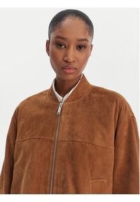 Marella Kurtka skórzana Orata 2613441074 Brązowy Relaxed Fit. Kolor: brązowy. Materiał: skóra #2