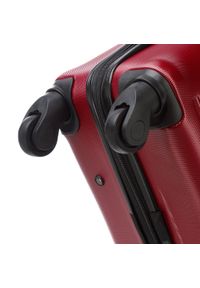 Wittchen - Walizka kabinowa z ABS-u żłobiona czerwona. Kolor: czerwony. Materiał: guma. Styl: klasyczny #10