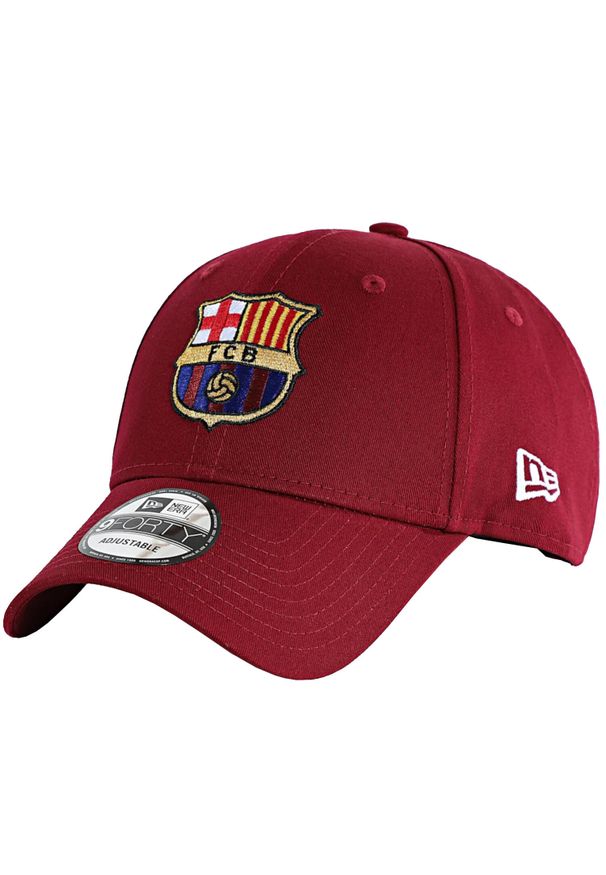 New Era - Czapka z daszkiem męska Core 9Forty FC Barcelona Cap. Kolor: czerwony. Materiał: bawełna