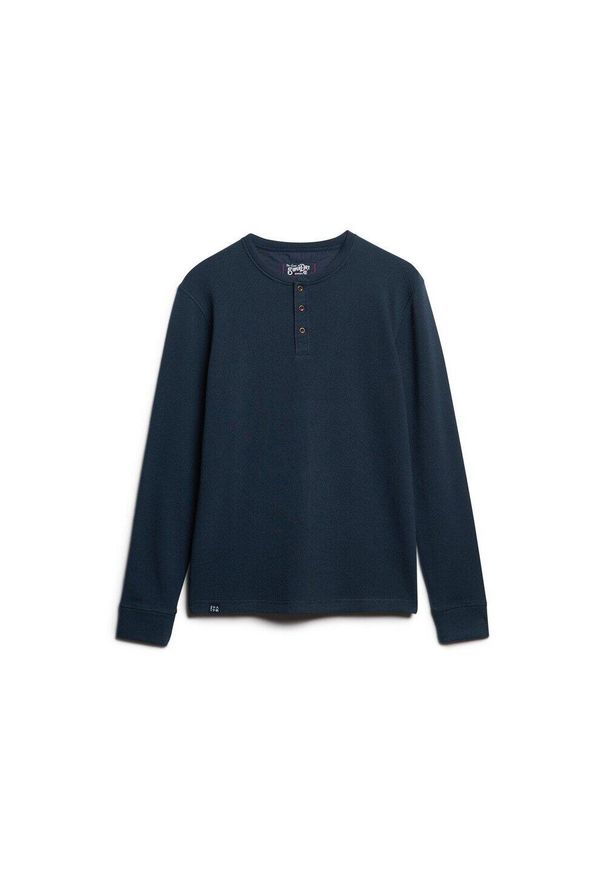 Bluza z tunezyjskim kołnierzem Superdry The Merchant Store. Kolor: niebieski