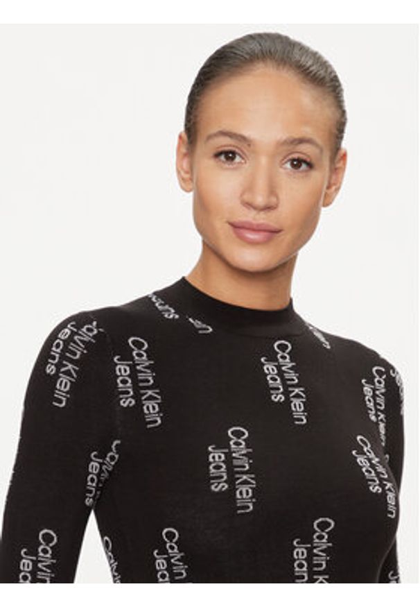 Calvin Klein Jeans Sukienka codzienna J20J222526 Czarny Slim Fit. Okazja: na co dzień. Kolor: czarny. Materiał: lyocell. Typ sukienki: proste. Styl: casual