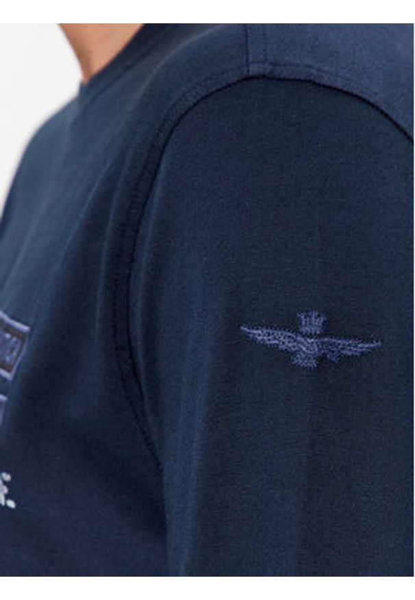Aeronautica Militare Longsleeve 232TS2127J584 Granatowy Regular Fit. Kolor: niebieski. Materiał: bawełna. Długość rękawa: długi rękaw