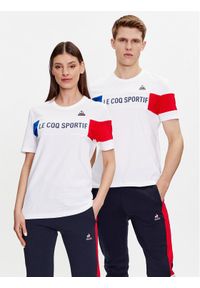 Le Coq Sportif T-Shirt Unisex 2310012 Biały Regular Fit. Kolor: biały. Materiał: bawełna