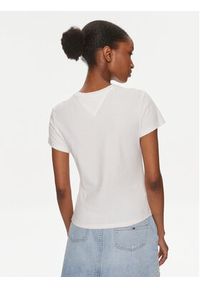 Tommy Jeans T-Shirt Tonal Linear DW0DW17827 Biały Slim Fit. Kolor: biały. Materiał: bawełna #4