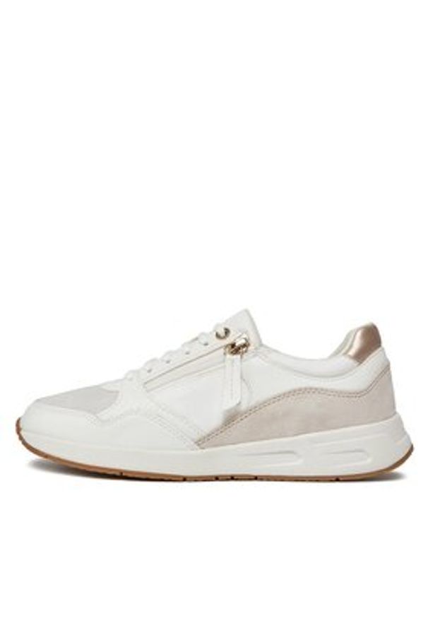 Geox Sneakersy D Bulmya D36NQB 05422 C1002 Biały. Kolor: biały. Materiał: skóra