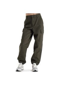 Spodnie Champion Organic Cotton Cargo Trousers 117448-GS508 - zielone. Kolor: zielony. Materiał: bawełna, dresówka. Wzór: haft #1