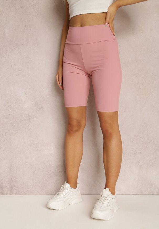 Renee - Ciemnoróżowe Kolarki Hysali. Stan: podwyższony. Kolor: różowy. Materiał: prążkowany, dzianina