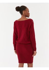 Guess Sukienka dzianinowa Elodie W3BK96 Z2WX0 Czerwony Slim Fit. Kolor: czerwony. Materiał: dzianina, syntetyk #4